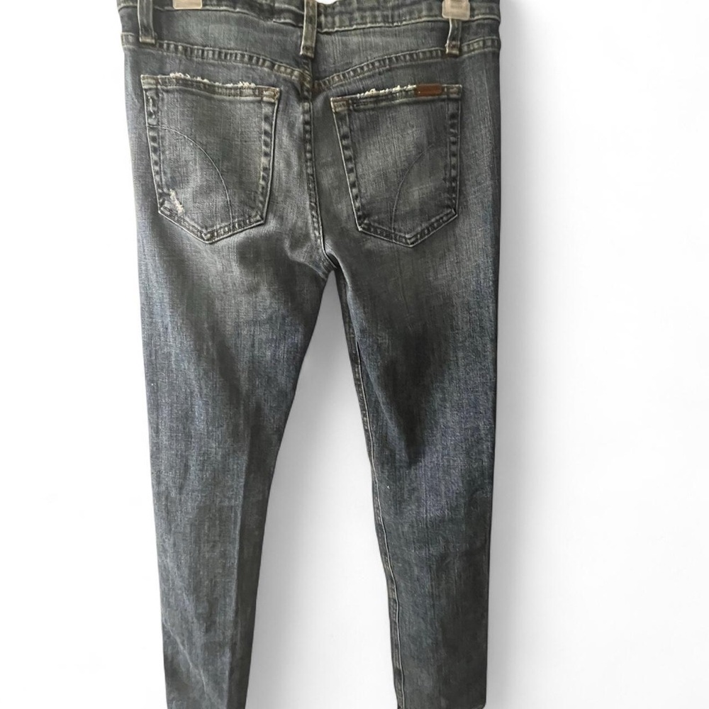 Joe's Jeans Distressed Boyfriend Jeans in Medium Blue Wash - Picture 4 of 6